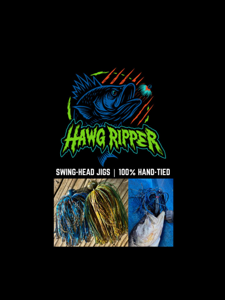 HAWG RIPPER BASS JIGS Swing-Head Wobble Heads Hand Tied for Tournaments